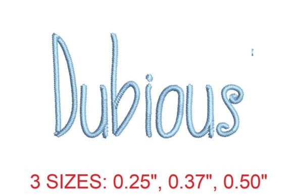 Dubious Embroidery Font Review for Boutique Apparel