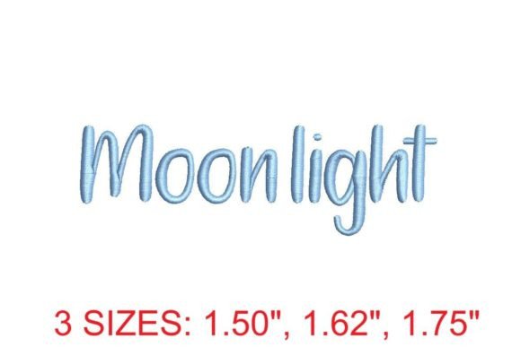 Moonlight Embroidery Font Review for Sweatshirts