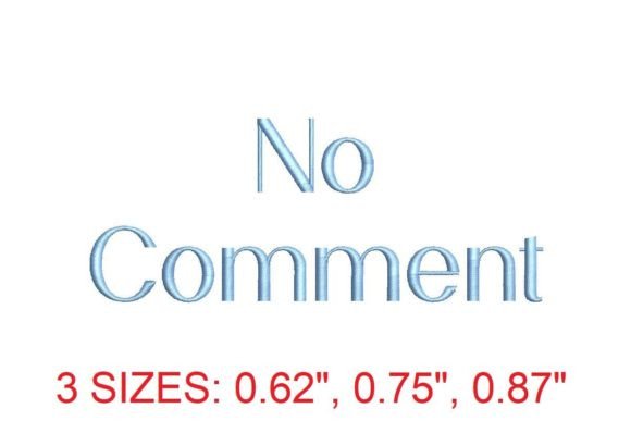 No Comment Embroidery Font Review for Etsy Sellers