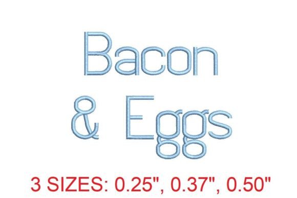Review: Bacon and Eggs Embroidery Font