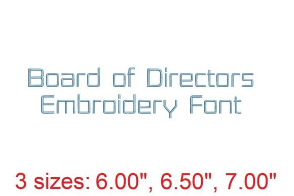 Review: Board of Directors Embroidery Font