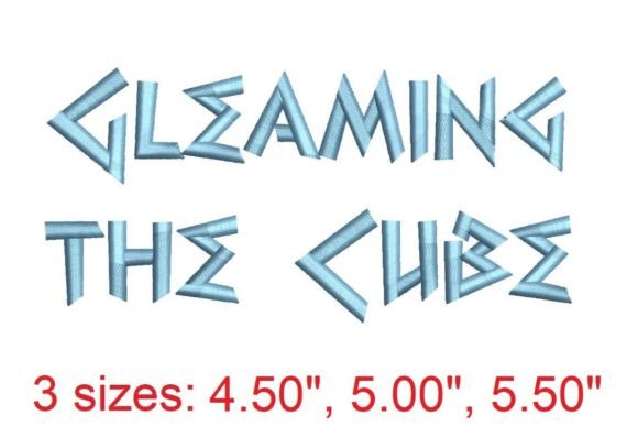 Review: Gleaming the Cube Embroidery Font