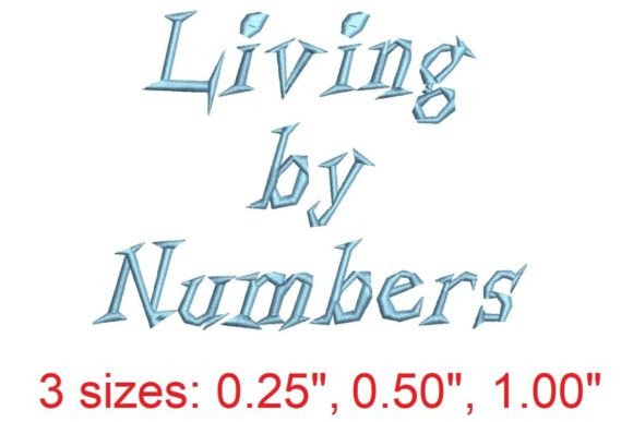 Review: Living by Numbers Embroidery Font
