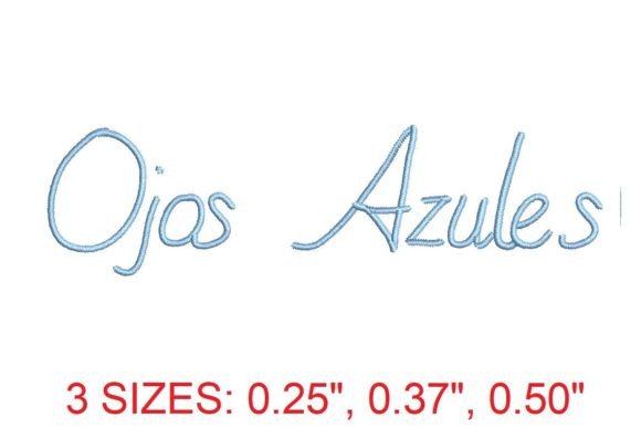 Review: Ojos Azules Medium Embroidery Font