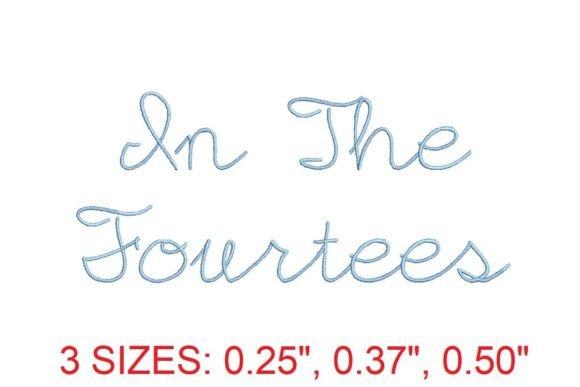 Reviewing In the Fourtees Embroidery Font
